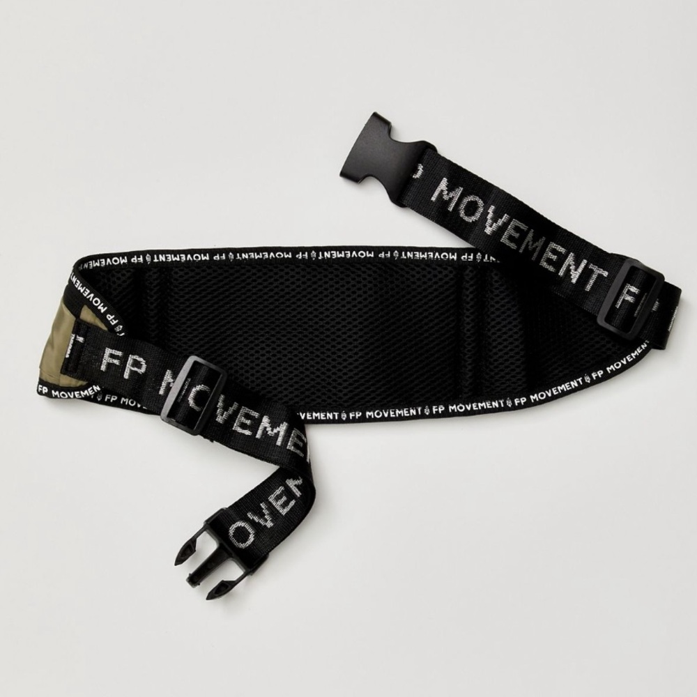 Free People Olive Green and Black Runner Belt/Waist Pouch - Picture 3 of 3